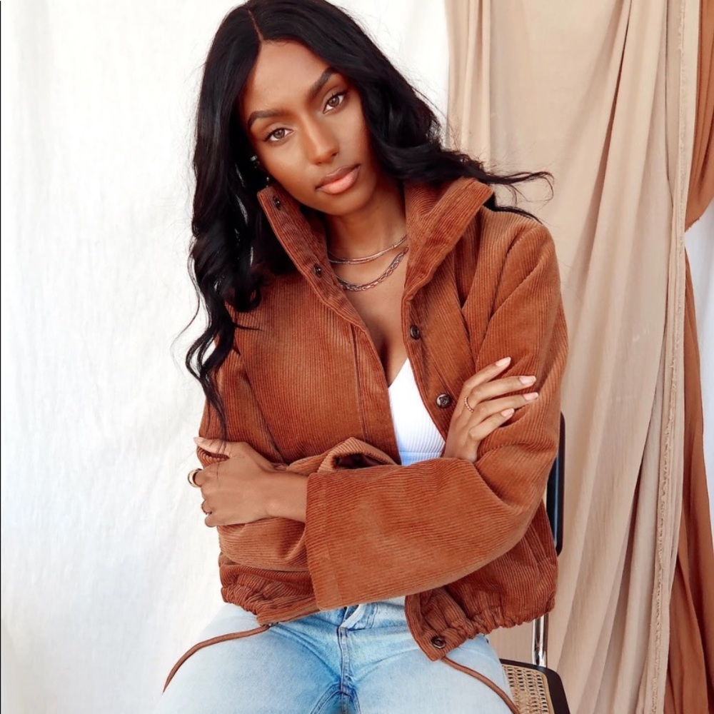 12th Tribe “The Bronx” Cognac Corduroy Puffer